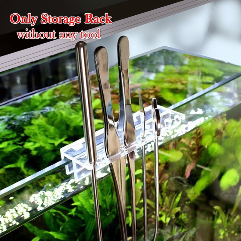 Planted Aquarium Cleaning - ชั้นเก็บเครื่องมือตู้ปลาใหม่1ชิ้นที่ยึดอะคริลิกสำหรับแหนบมีดโกนที่ยึดเครื่องมือทำความสะอาดตู้ปลาน้ำหญ้า