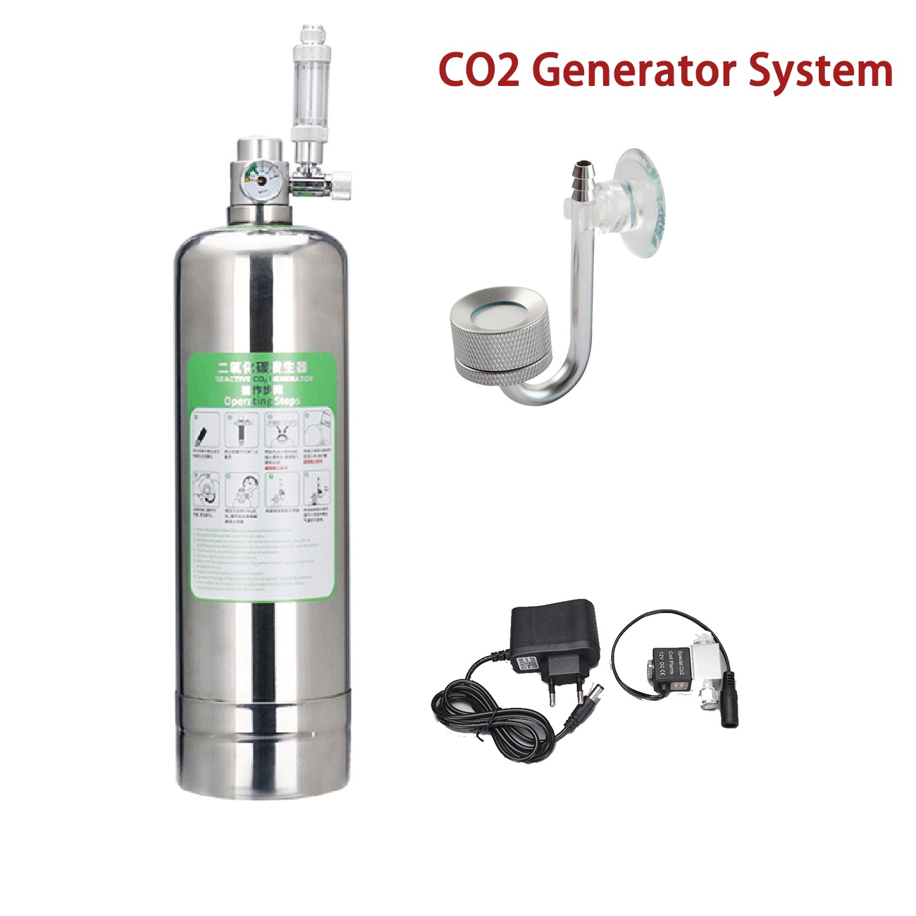 Aquarium Liquid Carbon - Aquarium CO2 Generator system Kit สแตนเลส