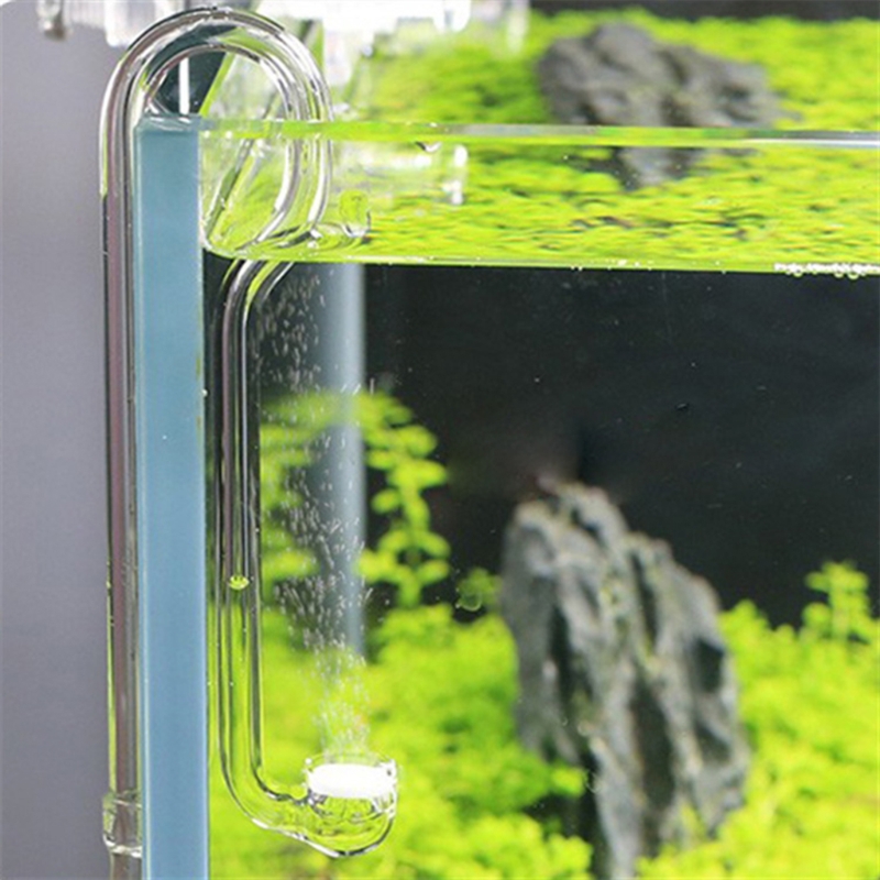 Aquarium Liquid Carbon - แก้ว CO2 Diffuser โปร่งใส Atomizer U-shape