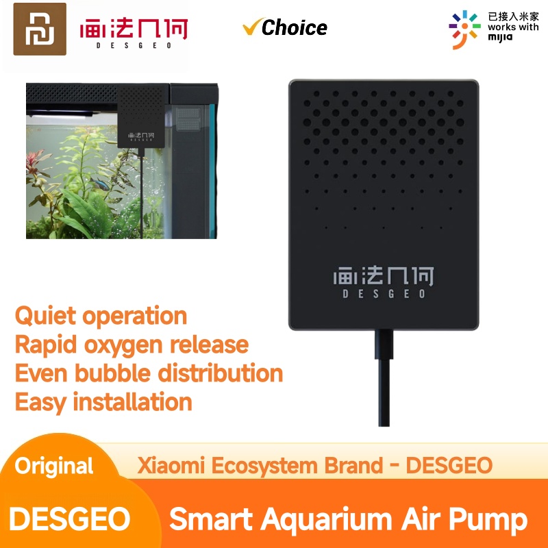 Aquarium Liquid Carbon - DESGEO สำหรับปั๊มออกซิเจนตู้ปลาอัจฉริยะ MIJIA เครื่องผลิตออกซิเจนขนาดเล็กสำหรับใช้ในบ้านและเลี้ยงปลา อุปกรณ์ออกซิเจนคาร์บอนไดออกไซด์