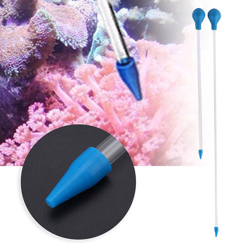 Aquarium Fertilizer - หลอดป้อนอาหารปะการังอะคริลิก ปลายซิลิโคนนุ่ม ปิเปตป้อนอาหารตู้ปลาแบบปลายนุ่ม อุปกรณ์ป้อนอาหารเฉพาะจุดสำหรับตู้ปลา อุปกรณ์ดูแลตู้ปลา