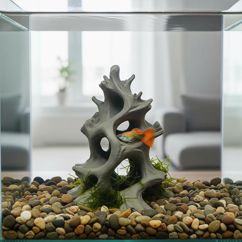 Aquarium Plant Substrate - ถ้ำปลาไม้ลอยธรรมชาติแบบซ่อนรูหลายช่อง ปลอดภัยสำหรับตู้ปลา ปลาสวยงาม กุ้ง และตู้ปลาในน้ำจืด