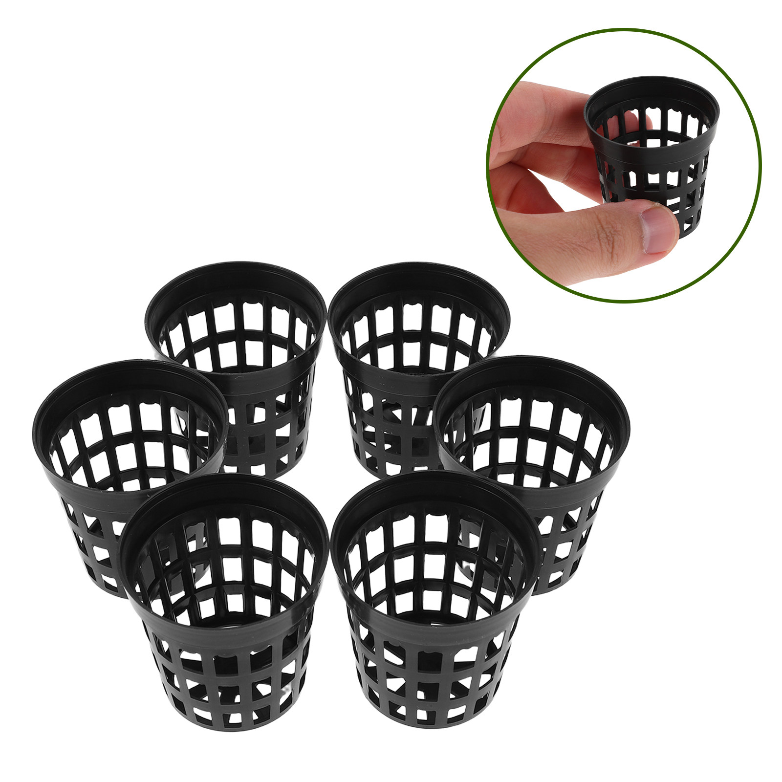 Aquarium Plant Holder - 40 ชิ้น ตะกร้าตาข่ายพลาสติกสำหรับวางต้นไม้ในตู้ปลา สำหรับปลูกพืชน้ำแบบไฮโดรโปนิกส์ ช่วยให้รากพืชเจริญเติบโต ใช้สำหรับการเพาะปลูกหญ้าในน้ำในตู้ปลา