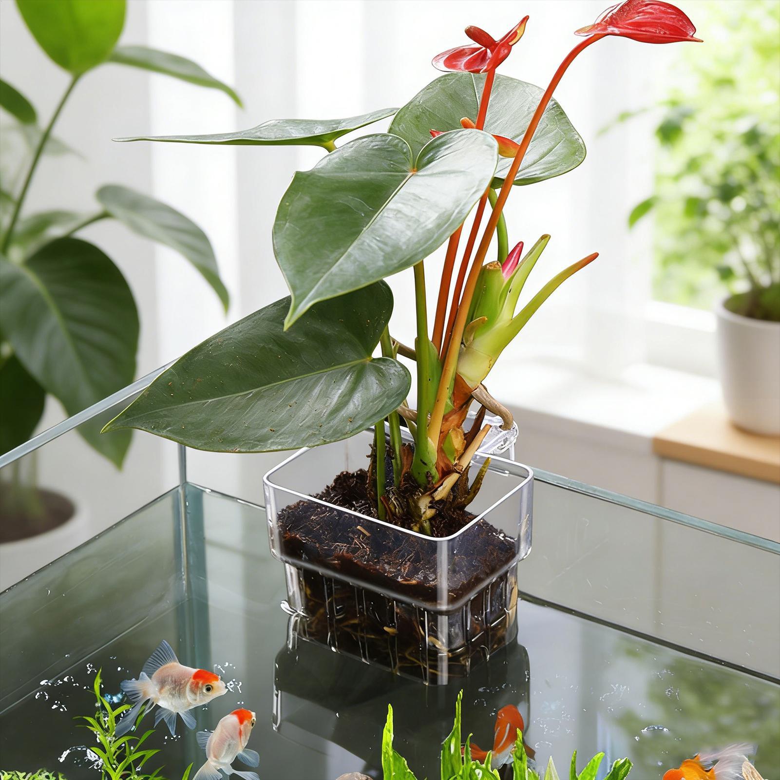 กระถางปลูกพืชแบบแขวนโปร่งใสสำห - Plant Aquarium Pot บทวิจารณ์และราคา